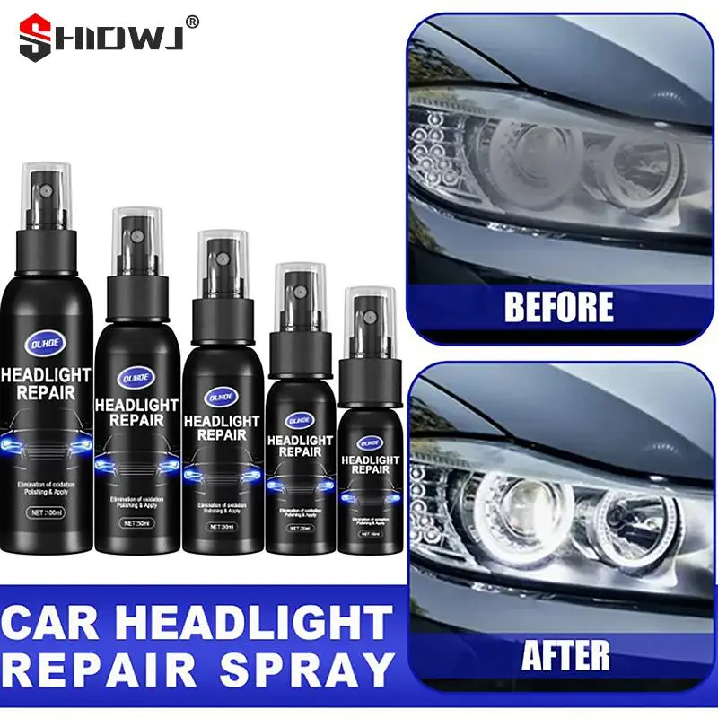 Car Headlight Polishing Agent Scratch Remover Repair Fluid Headlight Renewal Polish And Maintenance Liquid Kit Auto Accessories