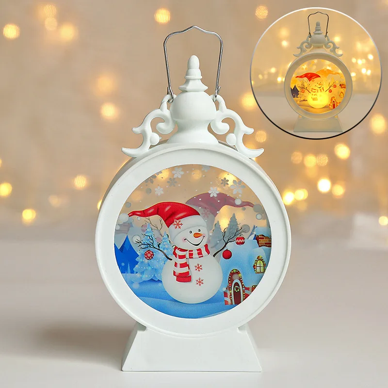 クリスマスラウンドナイトウィンドライト、デスクトップ電子ローソク足、休日の窓の装飾、装飾品、クリスマスパーティー用品