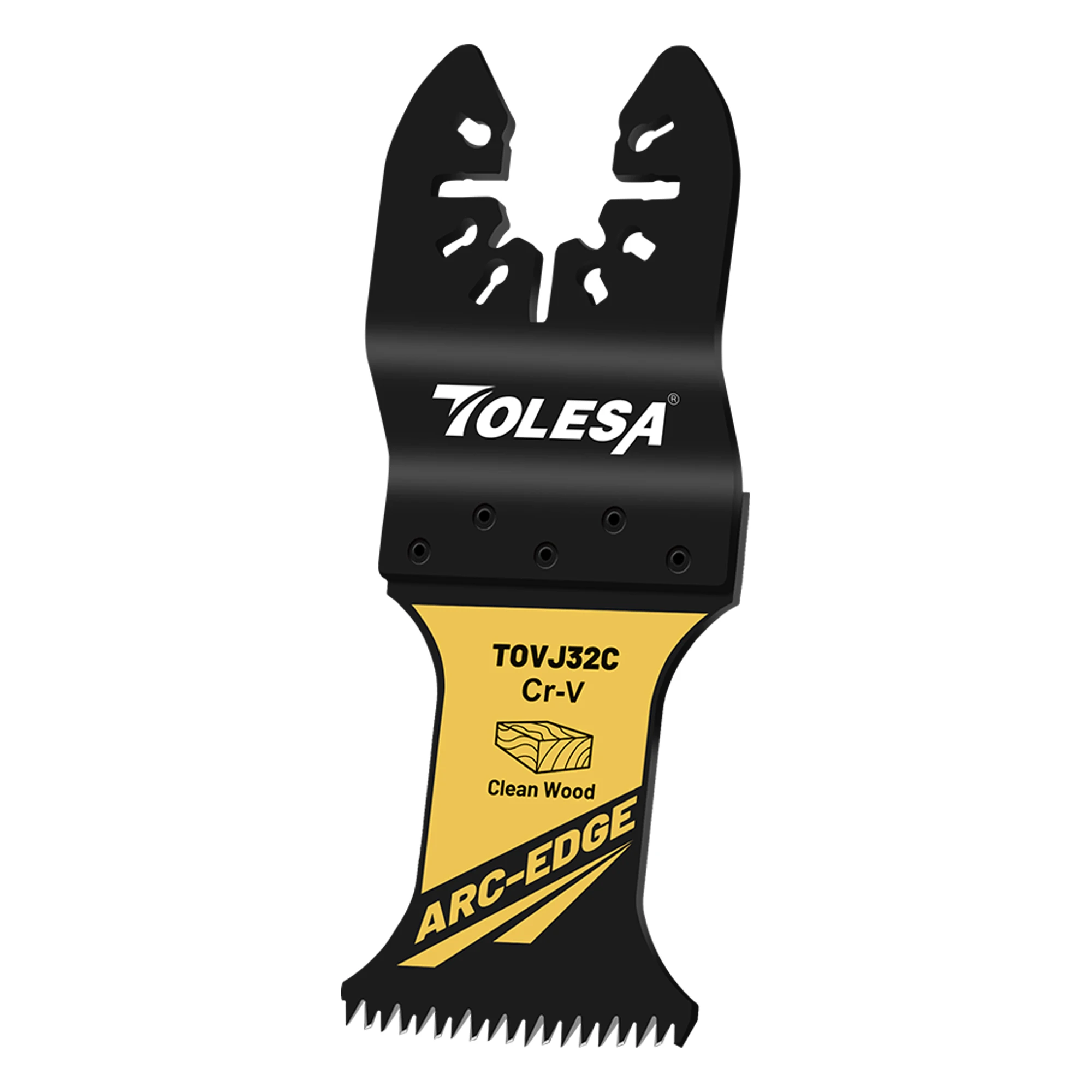 TOLESA 1PC Oscillating Saw Blade Multi-Function Arc Edge Oscillating Saw Blade Set Japanese Tooth for Wood Plastic Clean Cutting