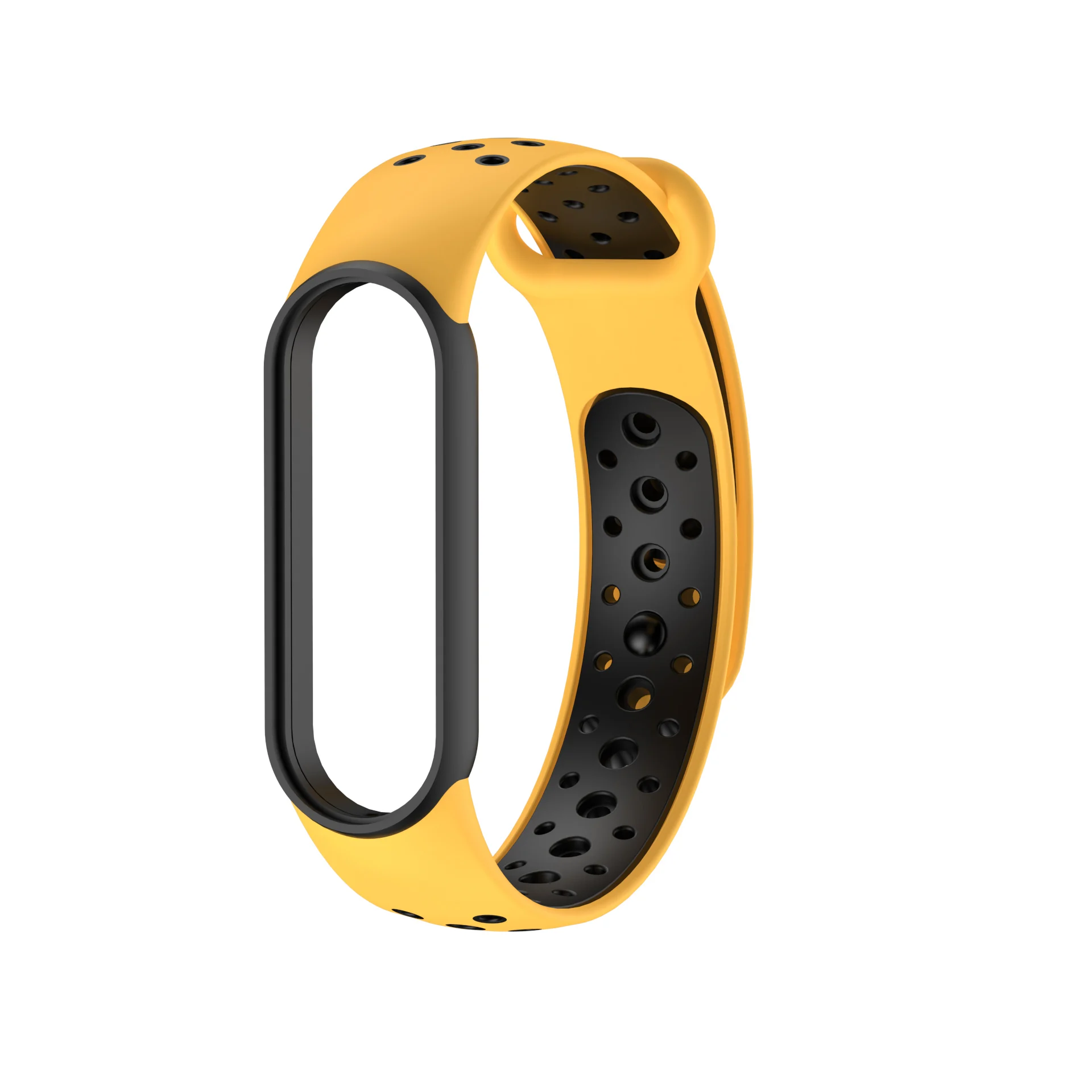 FIFATA-Correa deportiva de silicona de doble Color para Xiaomi Mi Band 5, pulsera de repuesto para reloj inteligente, Mi Band 5