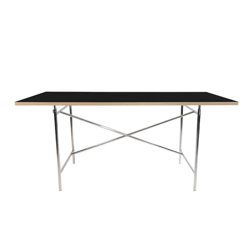 أثاث المكاتب مكاتب مستطيلة من الفولاذ المقاوم للصدأ مصنوعة من الخشب الصلب مكتب كمبيوتر مكتبي لغرفة الاجتماعات طاولة دراسة الكتابة