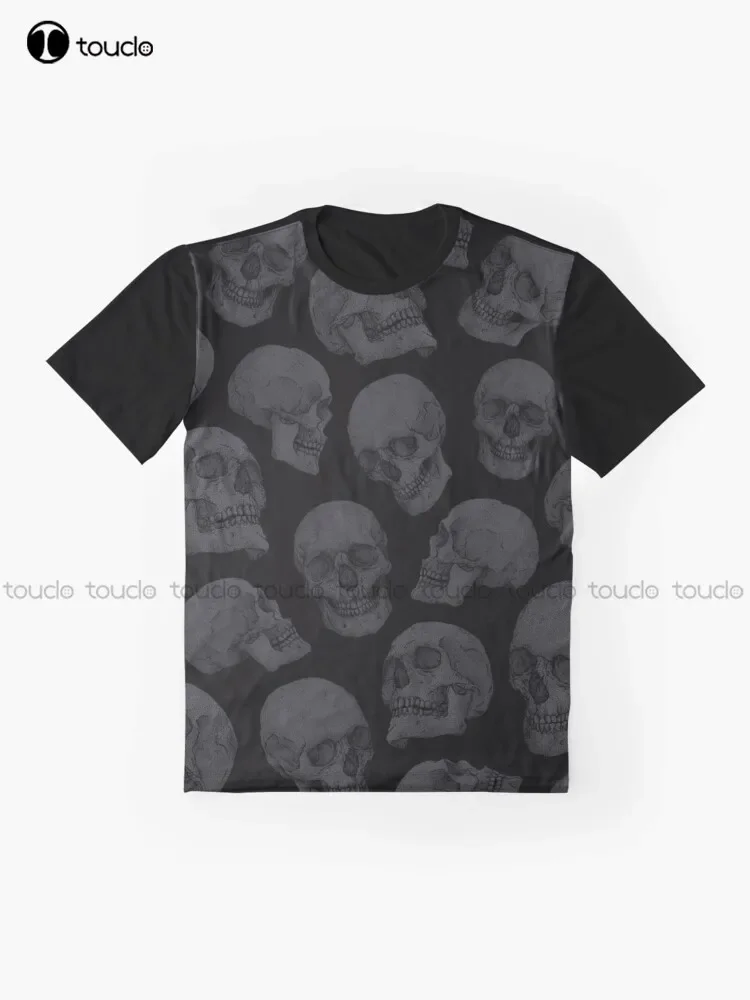 Schädel Grafik Knochen, Dark, Horror, Tod T-Shirt Digitaldruck T-shirts Streetwear Xxs-5Xl Neue Beliebte Unisex