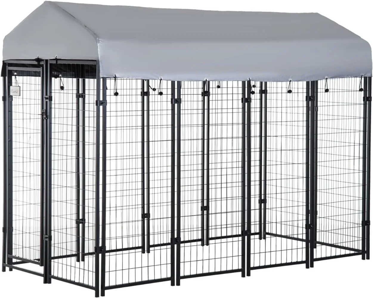 8' x 4' x 6' Dog Playpen Outdoor Dog Kennel Dog Exercise Pen with Lockable Door Water-Resistant Canopy for Medium and Large Dogs