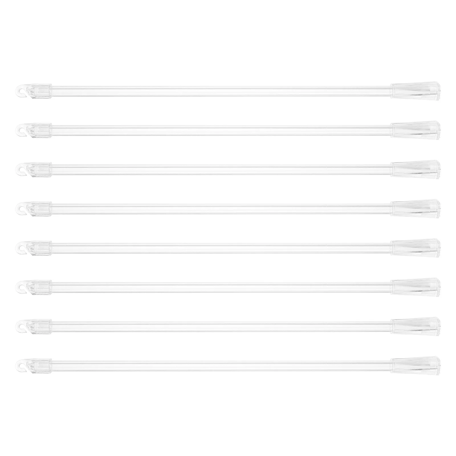 

8pcs Curtain Pull Wand With Hook Clear Vertical Blind Wand Control For Easy Light Adjustment 12 Inch Window Shade Opener