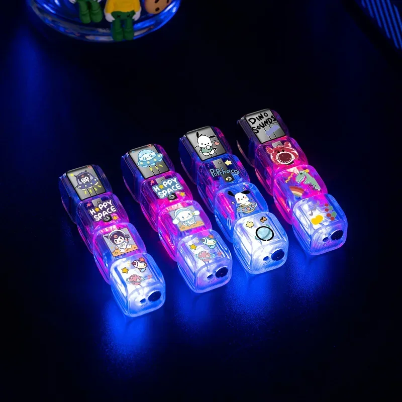 Sanrio Anime Peripheral Kawaii Cartoon Hello Kitty My melody Kuromi Windproof Lighter Creative Dice Cigarette Lighter Wholesale