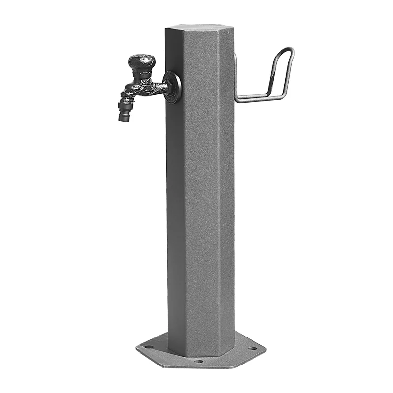 Black outdoor copper faucet garden courtyard multifunctional standing hydrant villa outdoor