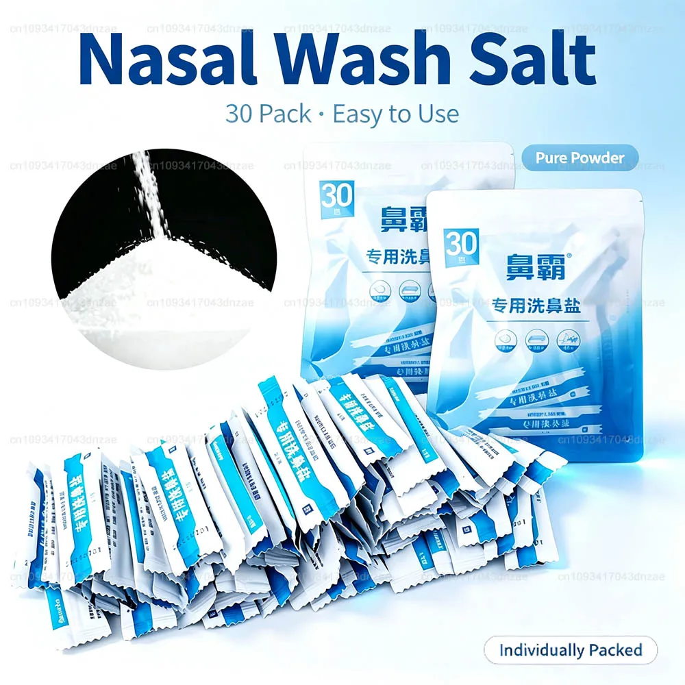 30/60pcs 2.7/4.5g Nasal Wash Salt for Adults Children Nose Cleaner Rinse Allergic Rhinitis Relief Nose Cavity Protector Irrigat