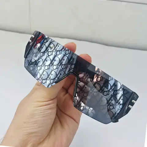 Luxury Brand Rimless Oversized Sunglasses for Women Men, UV400 Protection Unisex Sun Glasses, High Quality Fashion Eyewear Oculo