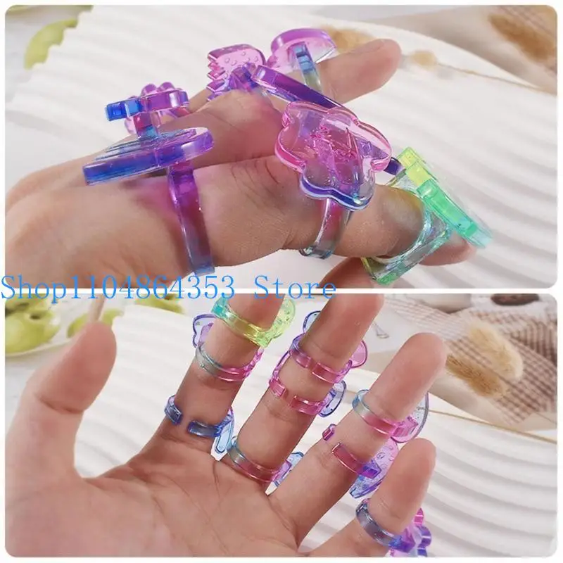 652F Irregular Flower Ring Silicone Molds Epoxy Resin Castin Molds Non-stick