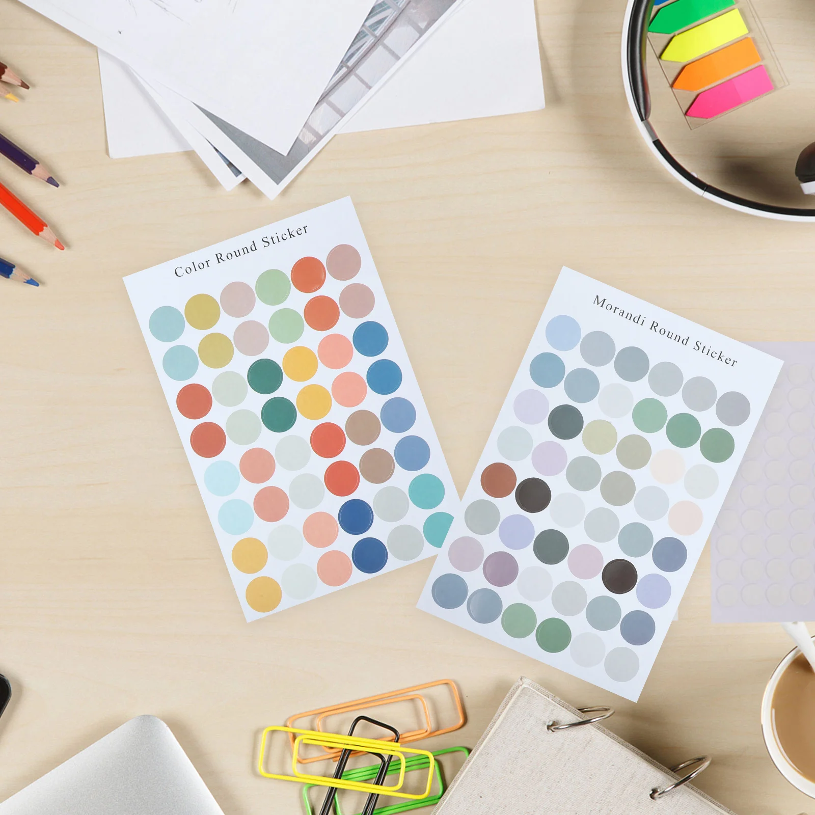 

8 Sheets Colored Round Dot Stickers Adhesive Circle Label Stickers for Home Office School Organization Adhesive Sticker