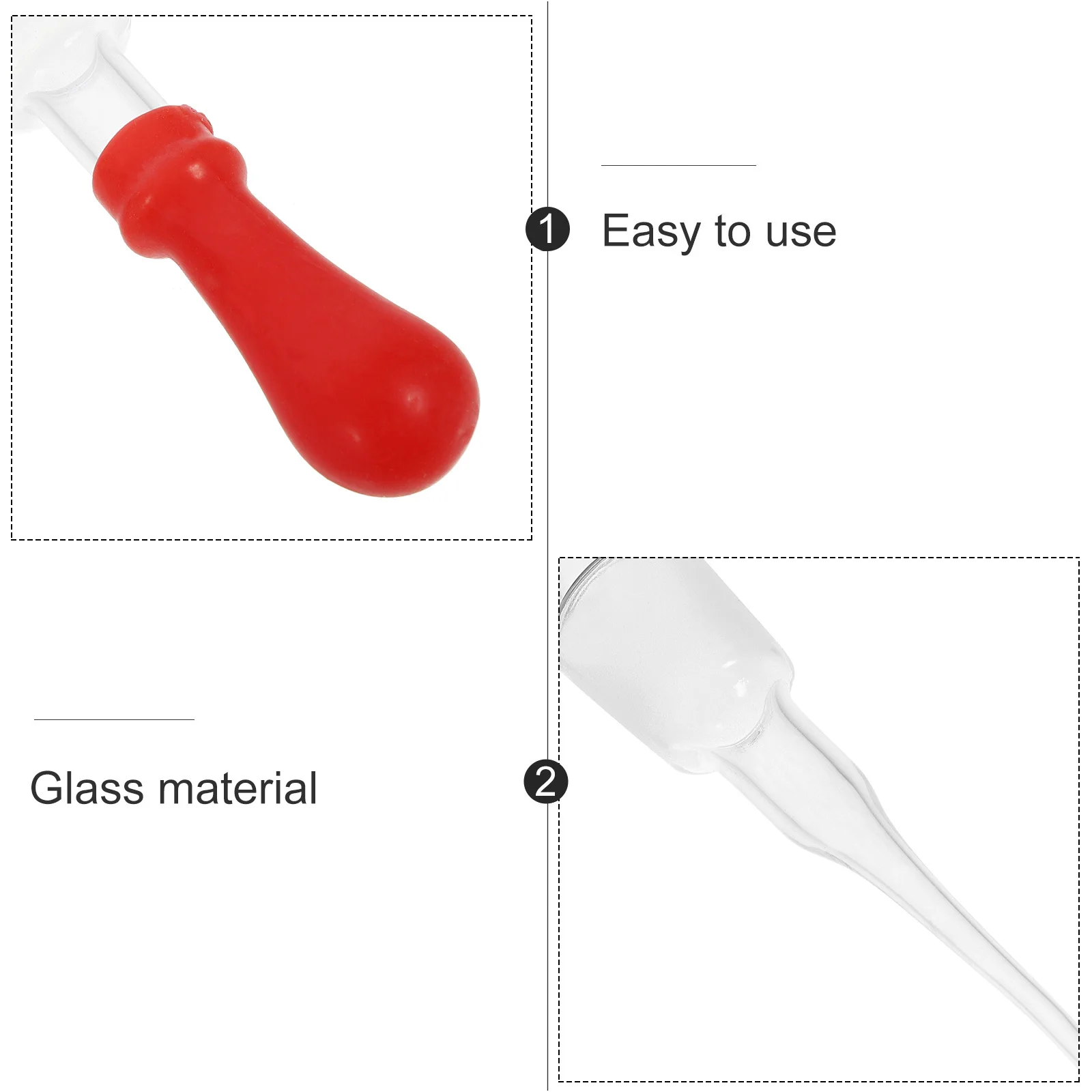 

10 Pcs Precise Measuring Pipette Laboratory Glass Droppers Small Liquid Pipettes
