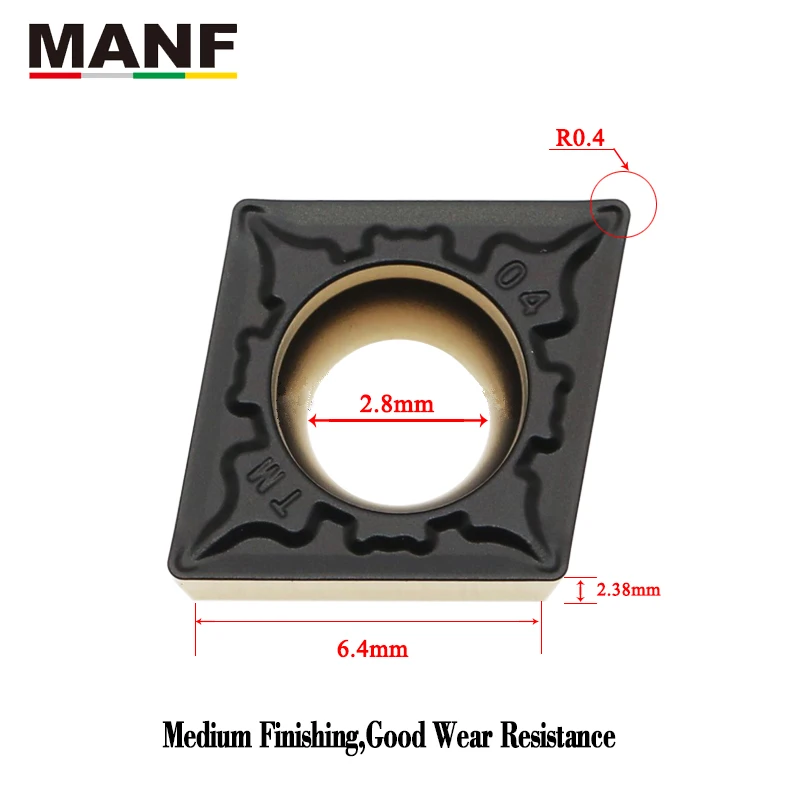 MANF 30/20/10 قطعة تحول إدراج CCMT060204 الداخلية مملة كربيد إدراج ارتداء مقاومة قطع التصنيع باستخدام الحاسب الآلي