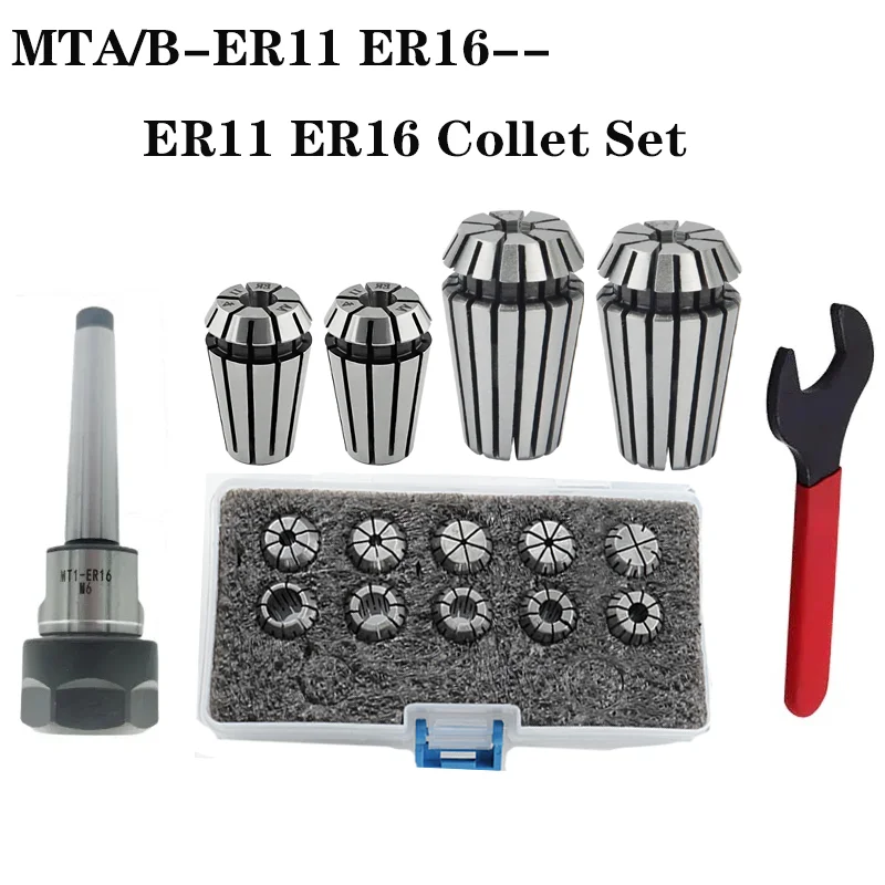 

SET ER11 ER16 ER Collect Chuck Spring Clamps Chuck Morse Holder MTA1 MTB2 MTB3 MTB4 MTA4 Tool Holder Suit CNC Milling