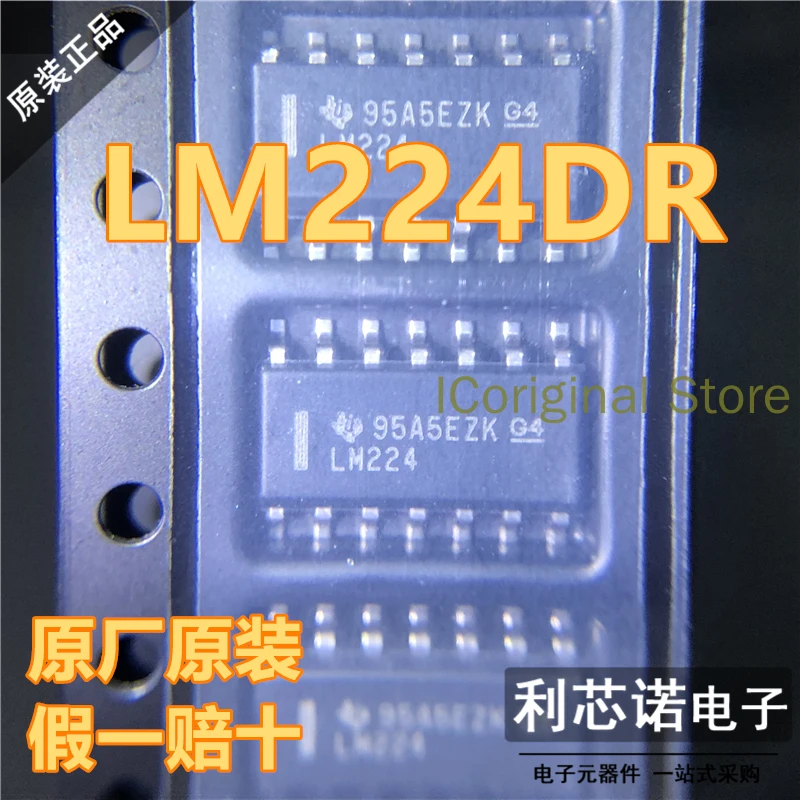 Ban Đầu Còn Hàng LM224DR LM224 SOP-14 Gói TI LM224D Bốn Con Đường Hoạt Động Khuếch Đại, 14 Chân, SOP14