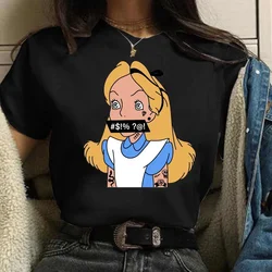 Maglietta da donna con stampa grafica Disney Princess maglietta estiva a maniche corte Casual Kawaii Streetwear femminile y2k vestiti top Tees