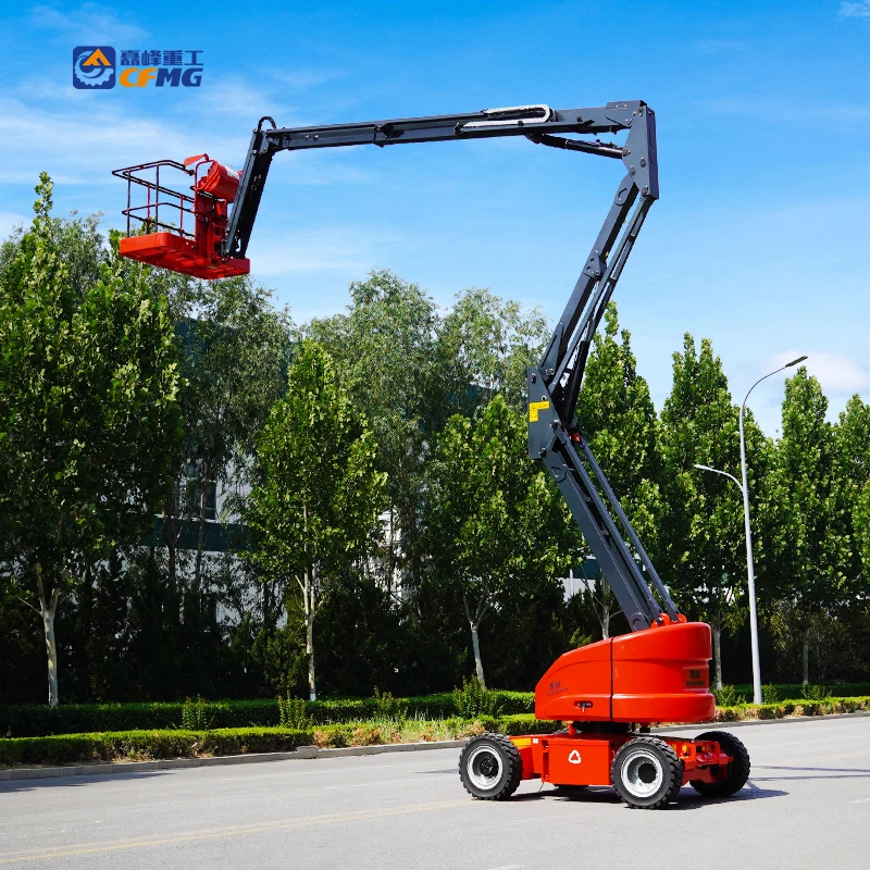 14m-16m Outdoor Towable Cherry Picker Electric Hydraulic Self Propelled Articulated Boom Lift Platform With CE ISO
