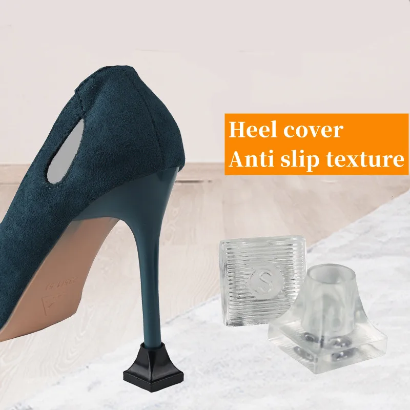 Protector Heel Shoes Latin Dance Wedding Heels Covers Mute Heel Protector Anti Slip Shoe Care Kit Shock Absorbing Accessoires