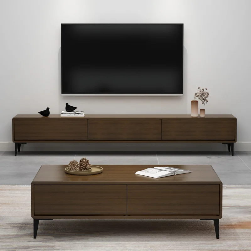 

Modern TV Stand Unit Cabinet Wooden TV Table Luxury Media Console Home Furniture Living Room Sets TV Stand