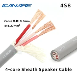 CANARE Speaker Cable 4-core Audio Wire 4S8 4×1.27mm² fits 10W-200W Small Multimedia Speaker, Cinema Surround Speaker, Car Audio