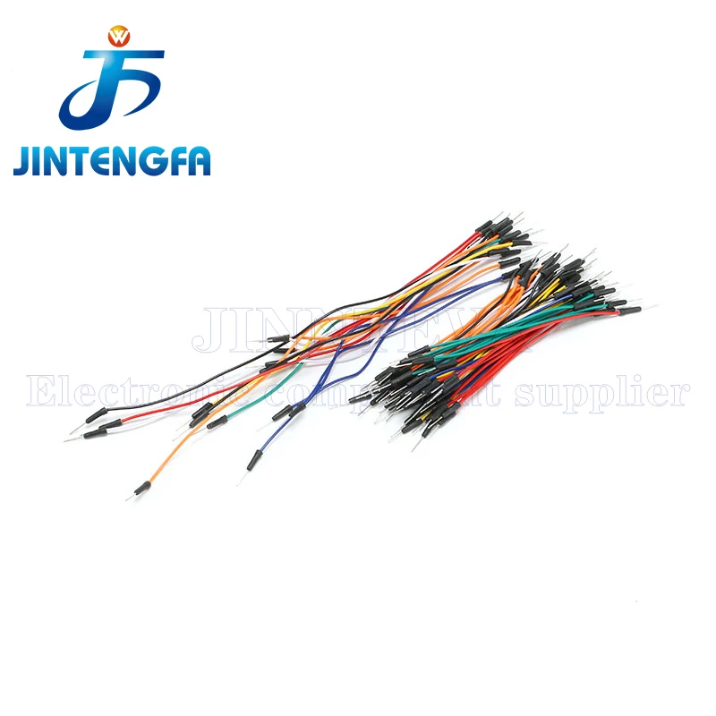 65pcs/Lot New Solderless Flexible Breadboard Jumper wires Cables Bread plate line Connecting line adapter jumper