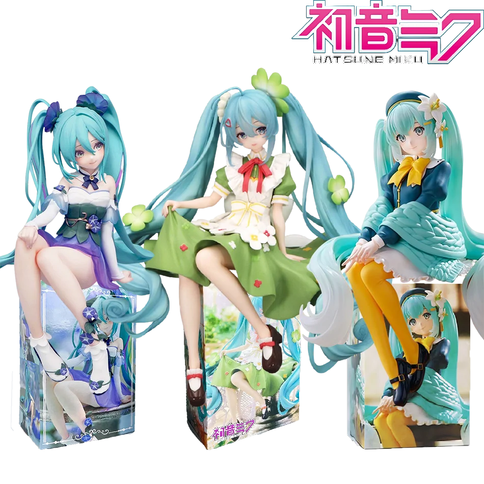 Heiße Kawaii Mädchen Hatsune Miku Anime-Figur Blumenfee Miku Actionfigur Weihnachtsgeschenk PVC Sammlermodell Puppe Spielzeug