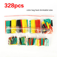 328pcs heat shrinkable tube sets shrink all kinds of polyolefin insulated sleeve heat shrinkable tube wires in 8 specifications