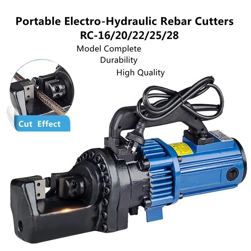 Xtreme Power 1250W Electric Hydraulic Portable Rebar Cutter Steel Cutting Machine for RC-20 Construction 4-20mm Range