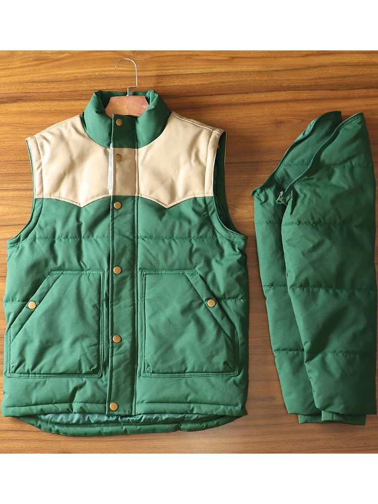 

Универсальный хлопковый жилет-куртка с воротником-стойкой, эффективно сохраняющий тепло, из шелкового хлопка, повседневный, со съемными рукавами