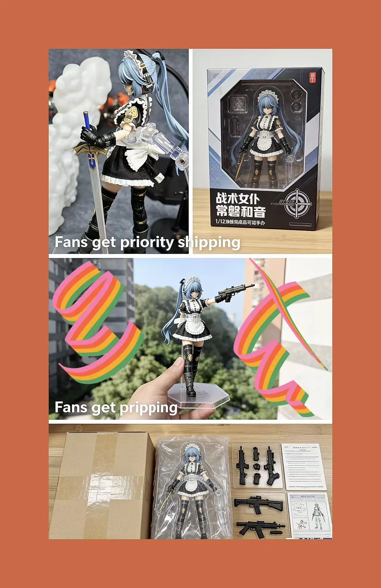 

В наличии: RA-02 Тактическая фигурка горничной Токива Казунэ, масштаб 1/12, подвижная модель, реалистичные куклы, коллекционные подарки.