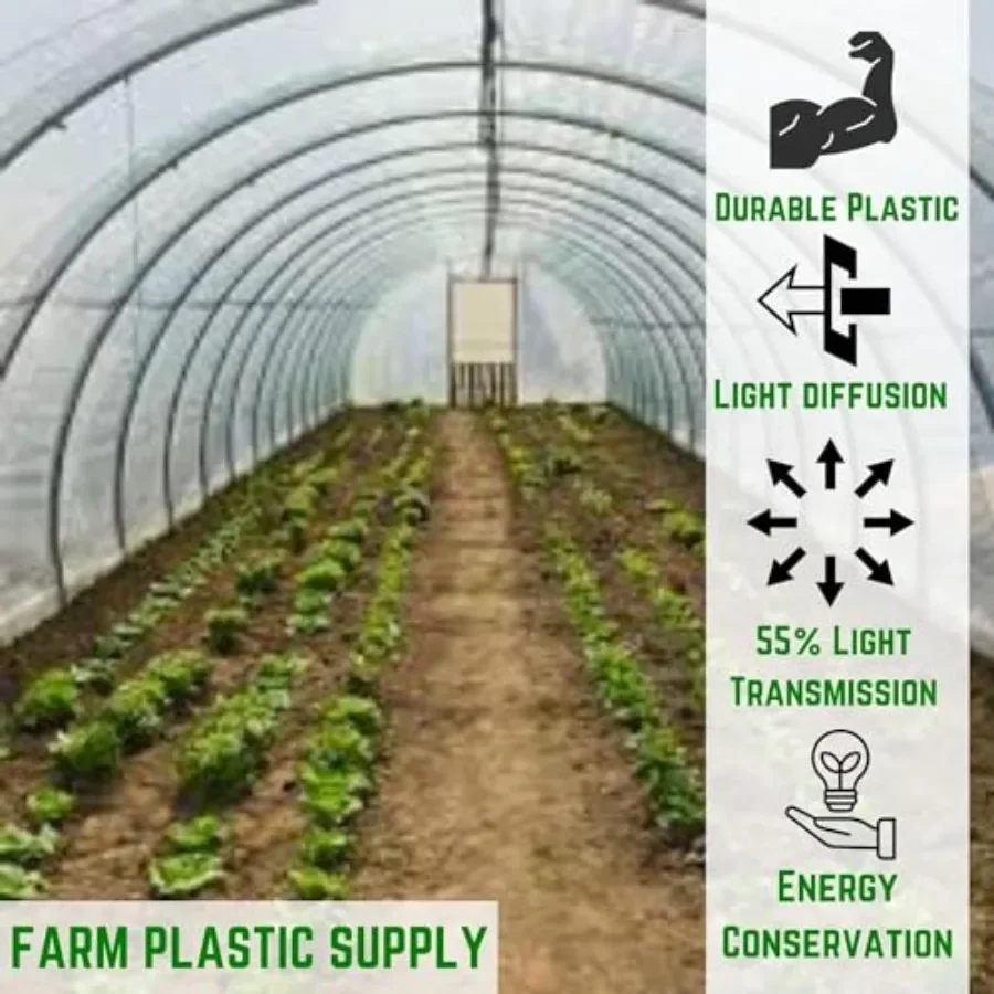 Farm Plastic Supply - Protective Clear Overwintering Plastic Film - Overwintering Film, Clear Plastic Film, Greenhouse Plastic,
