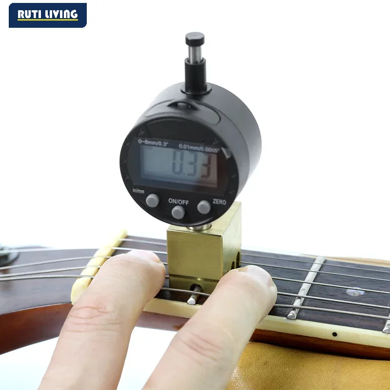 RUTI Digital Display String Pitch Ruler, Folk & Bakelite Guitar Height Gauge, Manual Piano Maintenance Tool