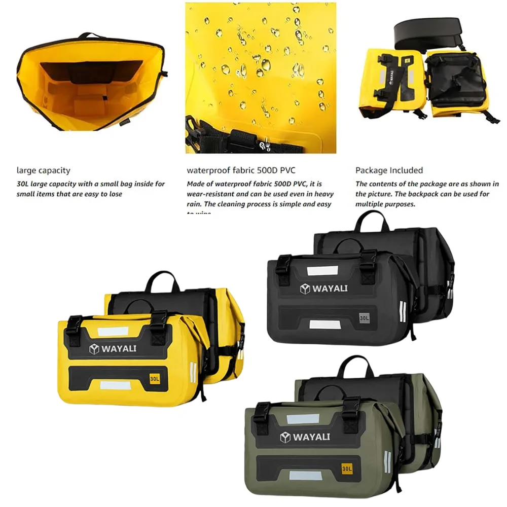 For BMW K1600GT K1600GTL K1600B K1600 GT GTL K 1600 GT GTL Motorcycle Saddlebag Pannier Luggage Storage Bags Waterproof Bag 60L