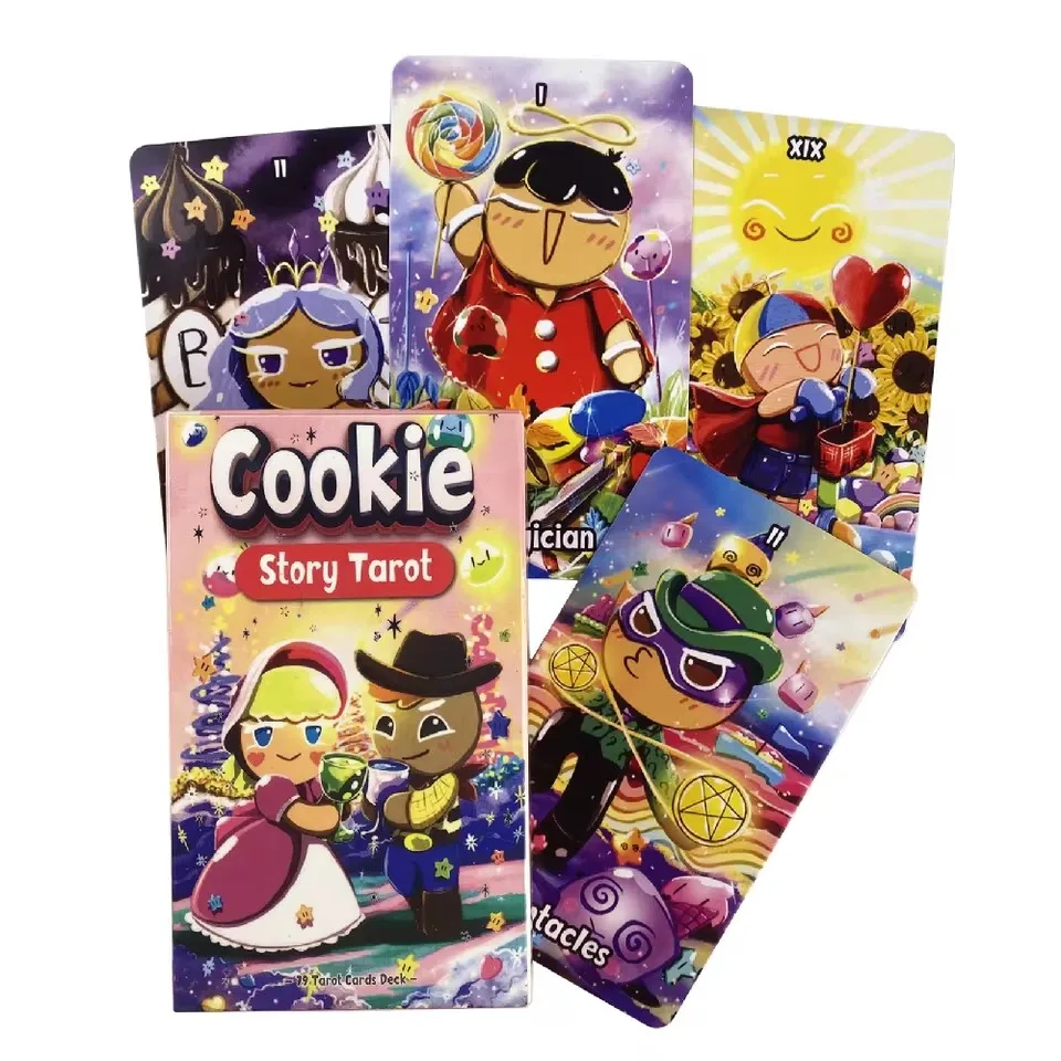 

Новая колода карт Таро Cookie Story с руководством, 79 карт, для предсказаний, определения судьбы, семейных и дружеских вечеринок, настольные игры