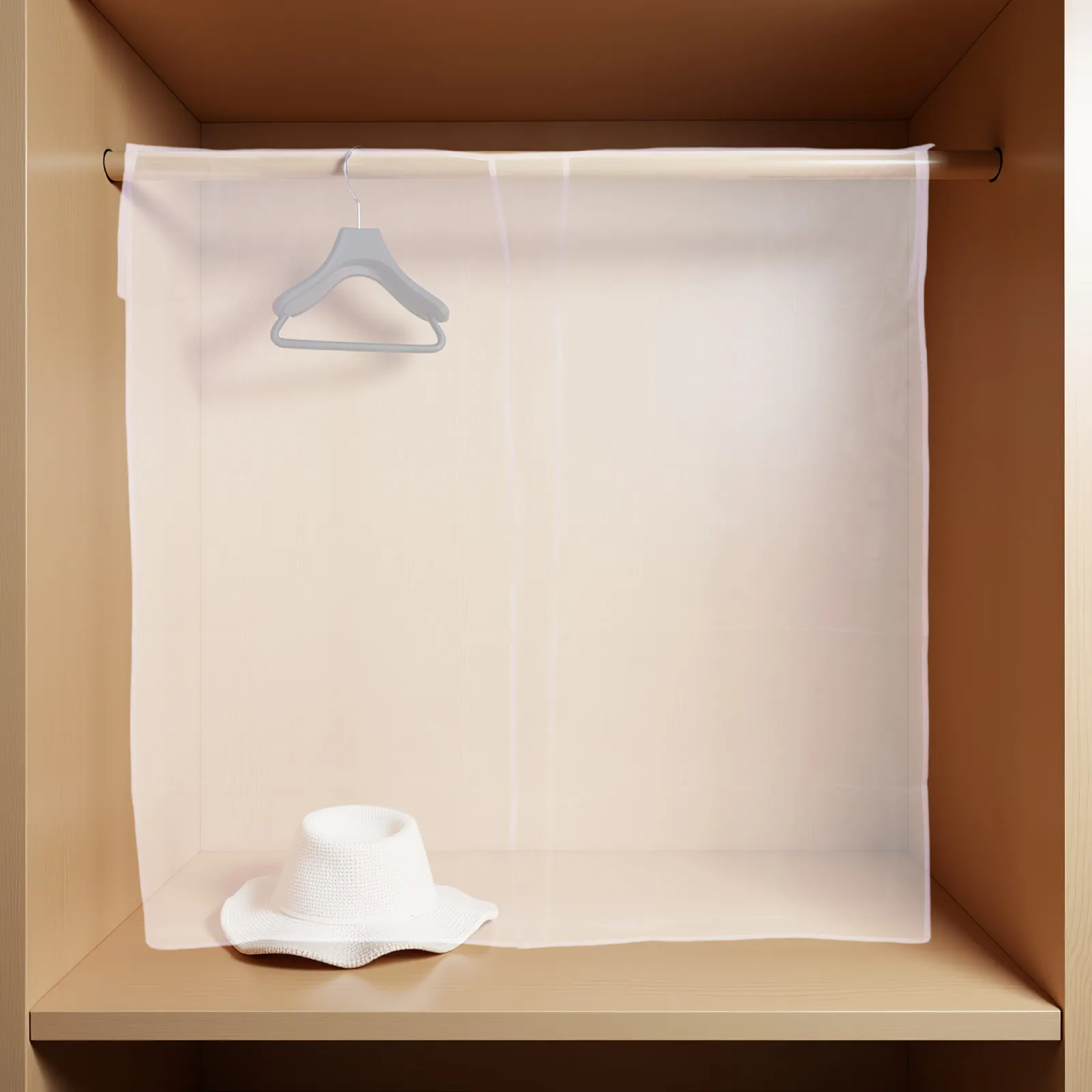 2Sets Open Closet Clothing Dust Covers Wardrobe Rack Cover Dustproof Protective Translucent Clothes Cover for Bedroom