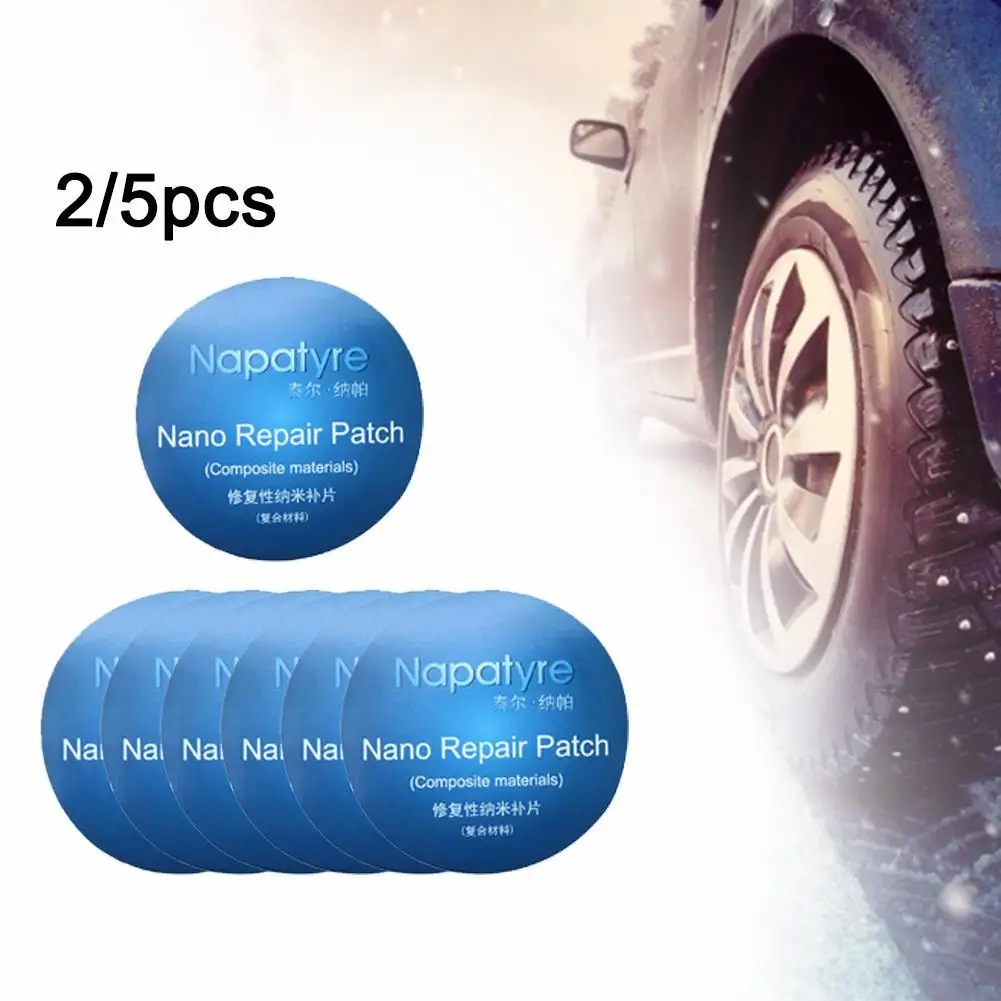 2/5pcs Universal Vacuum Tire Repair Film Cold Patch Rubber Car Self Patch Adhesive Car Nano Accessories Drying Quick Repair P6F5