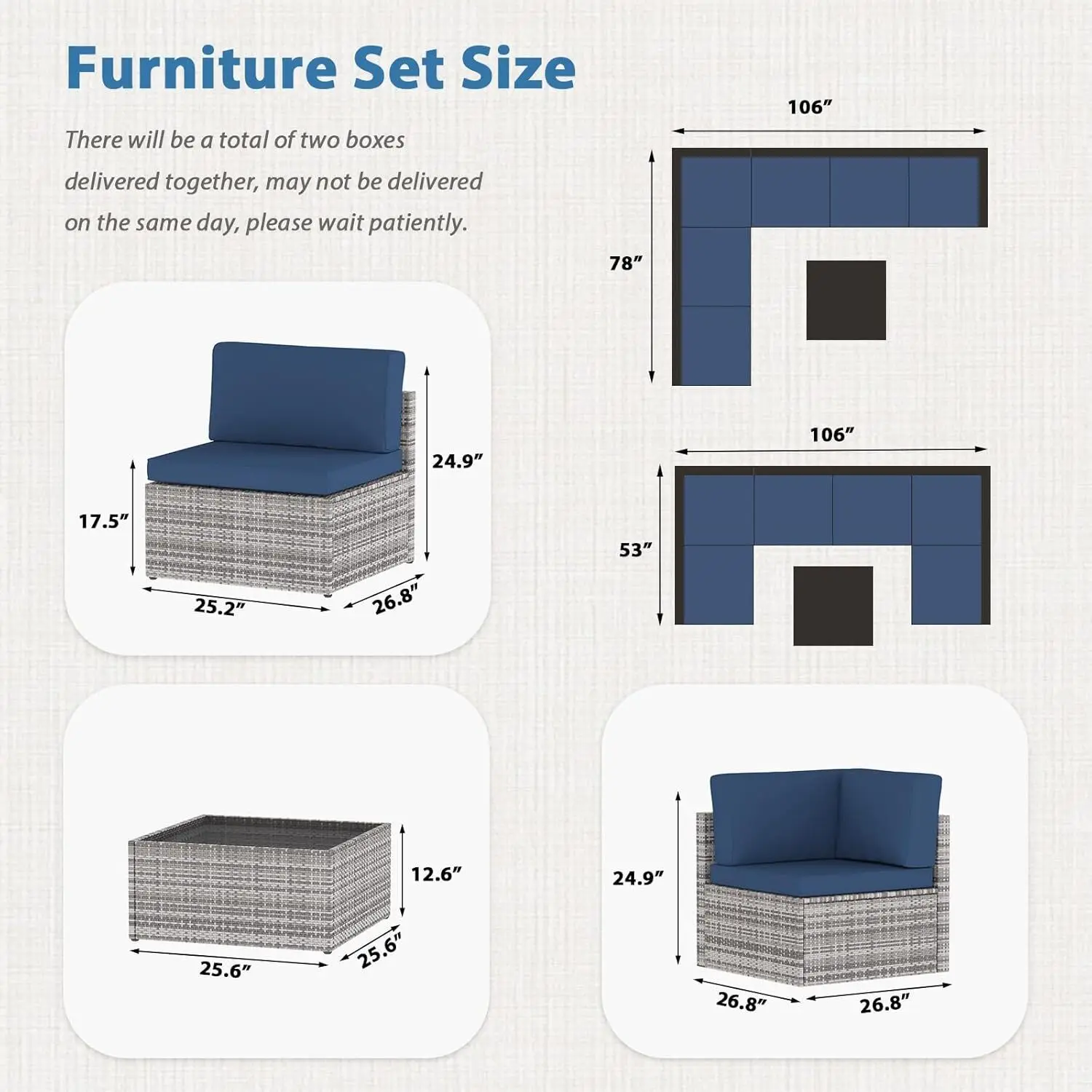 Patio Furniture Set Outdoor 4