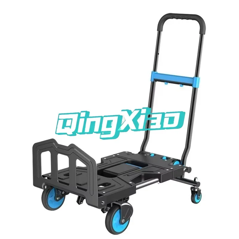 

Folding Hand Truck Portable Utility Cart Lightweight Collapsible Trolley For Camping Grocery Shopping Moving Travel Outdoor Use