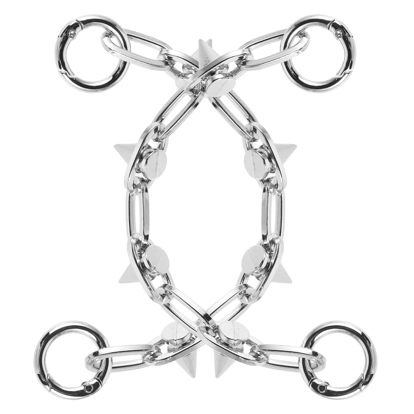 

2pcs Rivet Chain Decorative S Charms Women Shoes Accessory DIY Chains Fashion Shoe Decoration Charm Set Shoe Rack Storage