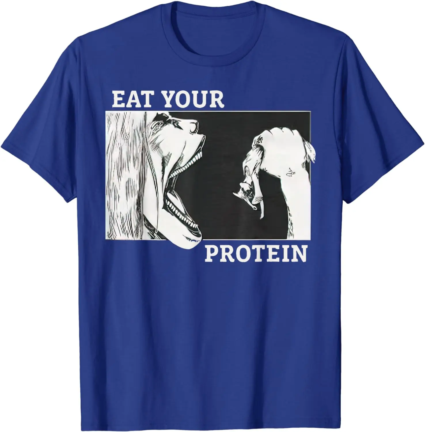 Eat Your Protein, Anime Gym, Pump, Bodybuilding, Fitness T-Shirt