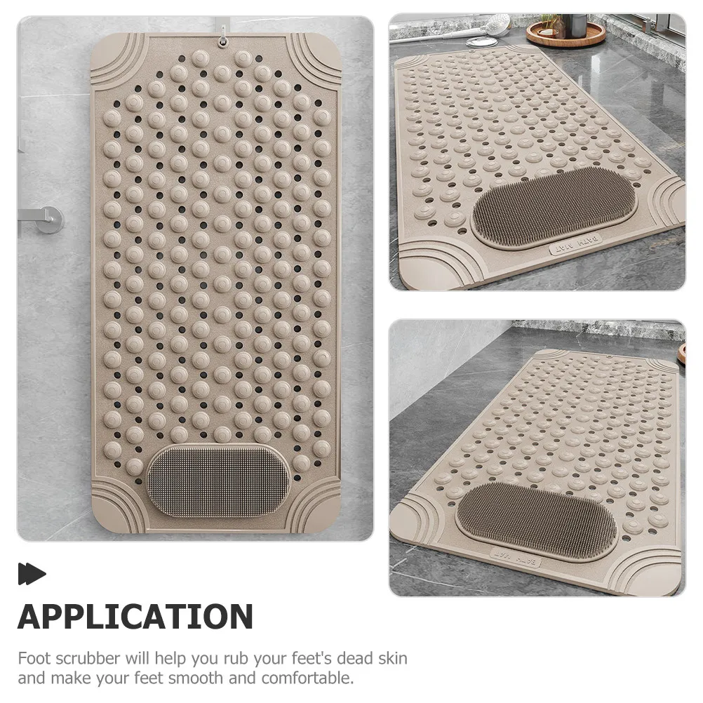

Anti-Slip Foot Massage Scrubber Mat Foot Exfoliating Pad for Shower Floor Wall Mounted Back Scrubber Suction Cup Bath