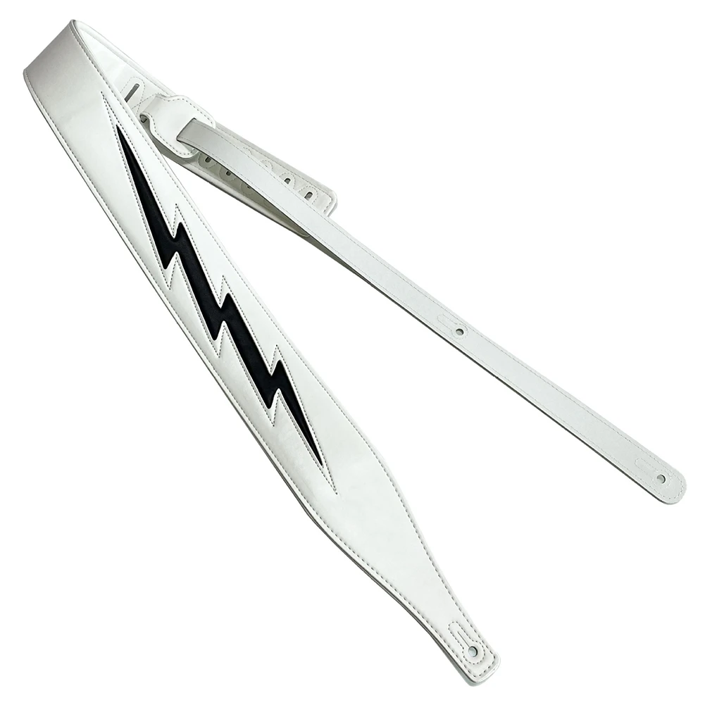 

【BABY】Кожаный ремешок для гитары с уникальным рисунком молнии, удобный акустический электрический ремешок для бас-гитары, аксессуары для гитары