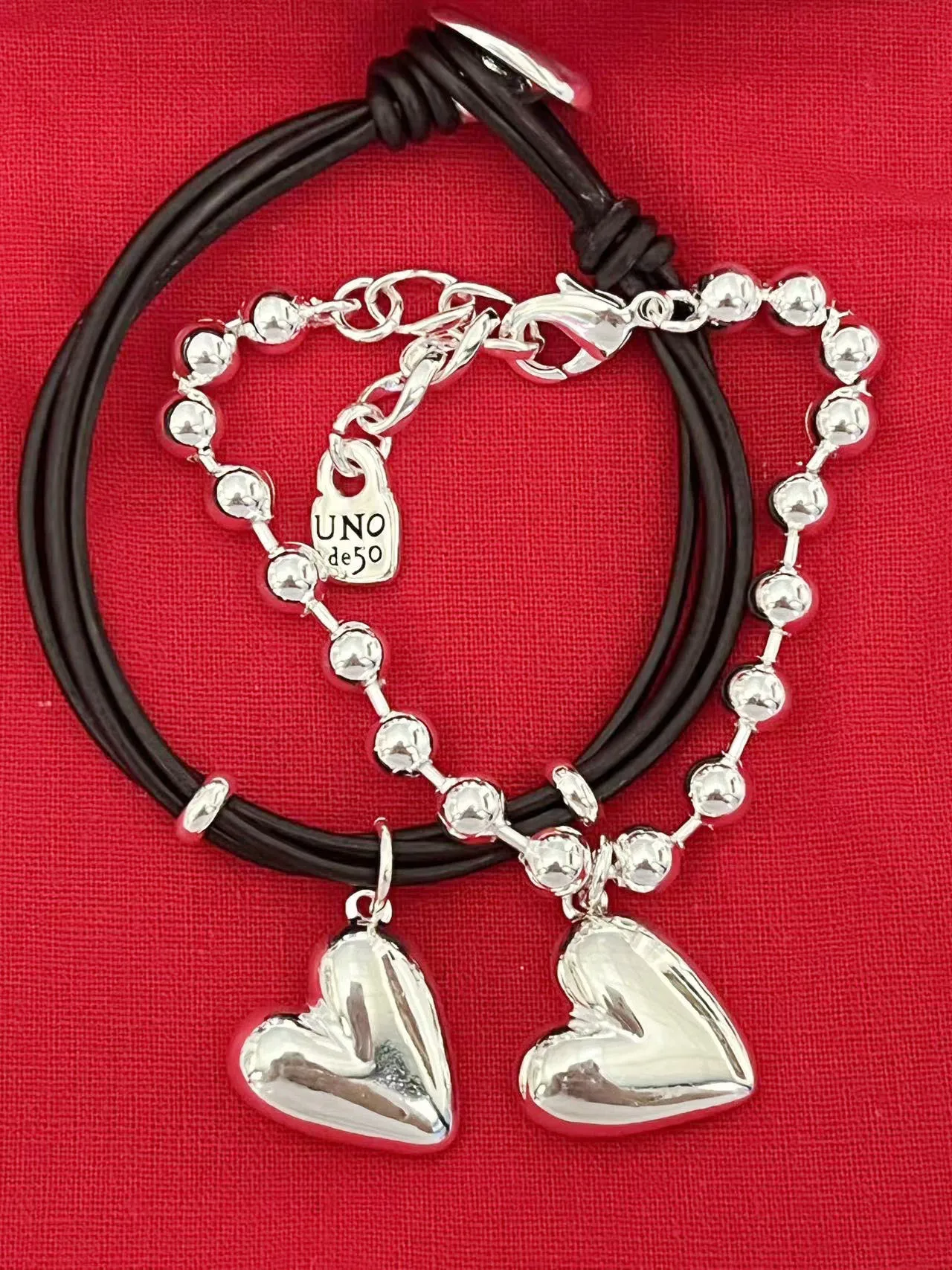 2024 UNO DE 50 Popular 925 Niche Design Heart-Shaped Silver Bracelet For Valentine's Day 520 Romantic Jewelry Gifts