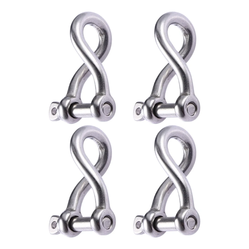 1/4inch Stainless Steel D Rings Shackles, Marine Grade Clevis Shackle, Anchors Shackle for Rigging, Tractions Steel Wire