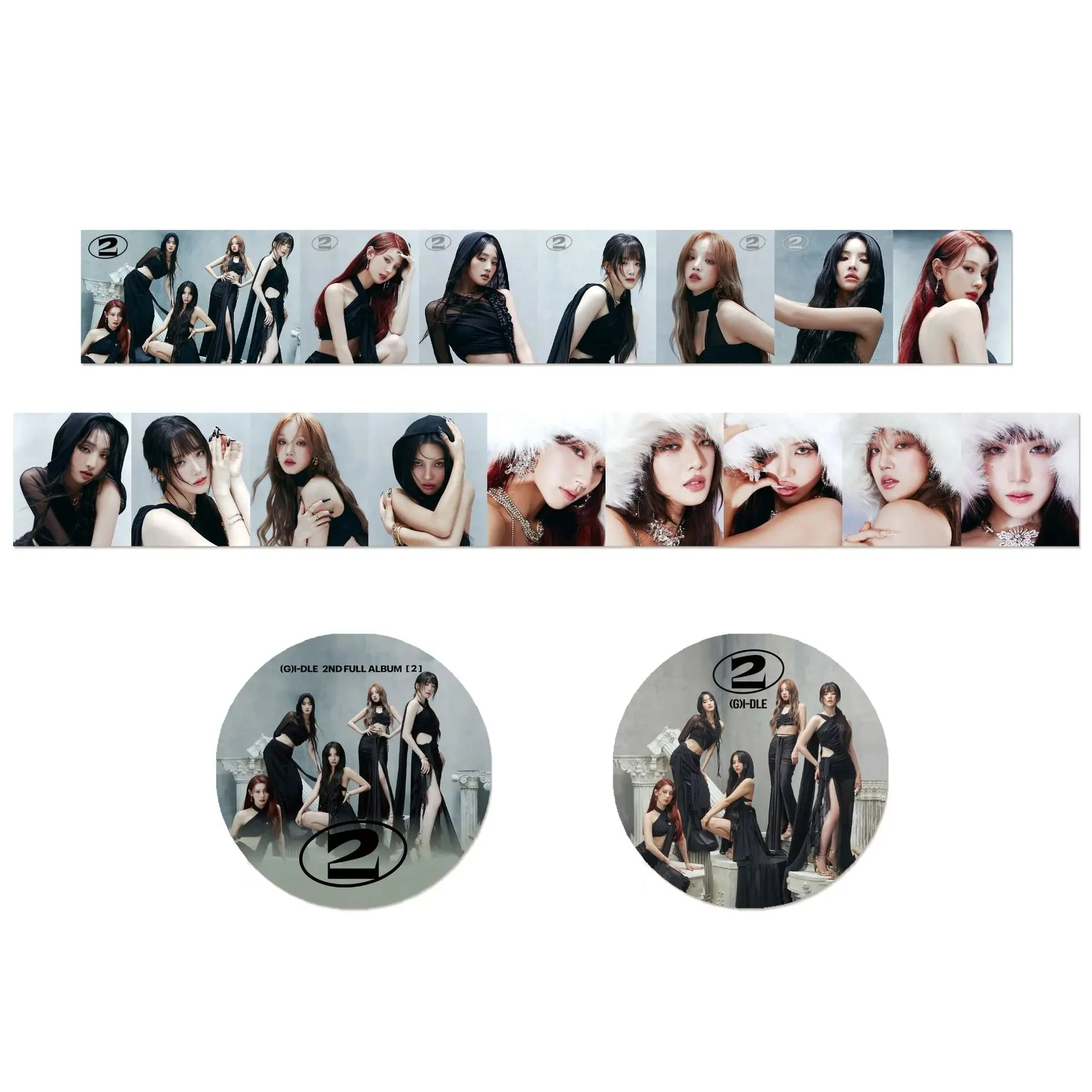 ملصق المعبود Kpop ، شريط Idol G-ITZY ate ، ملصق ديكور ذاتي الصنع ، NINGNING KARINA NaYeon Jihyo ، هدايا مراوح Momo