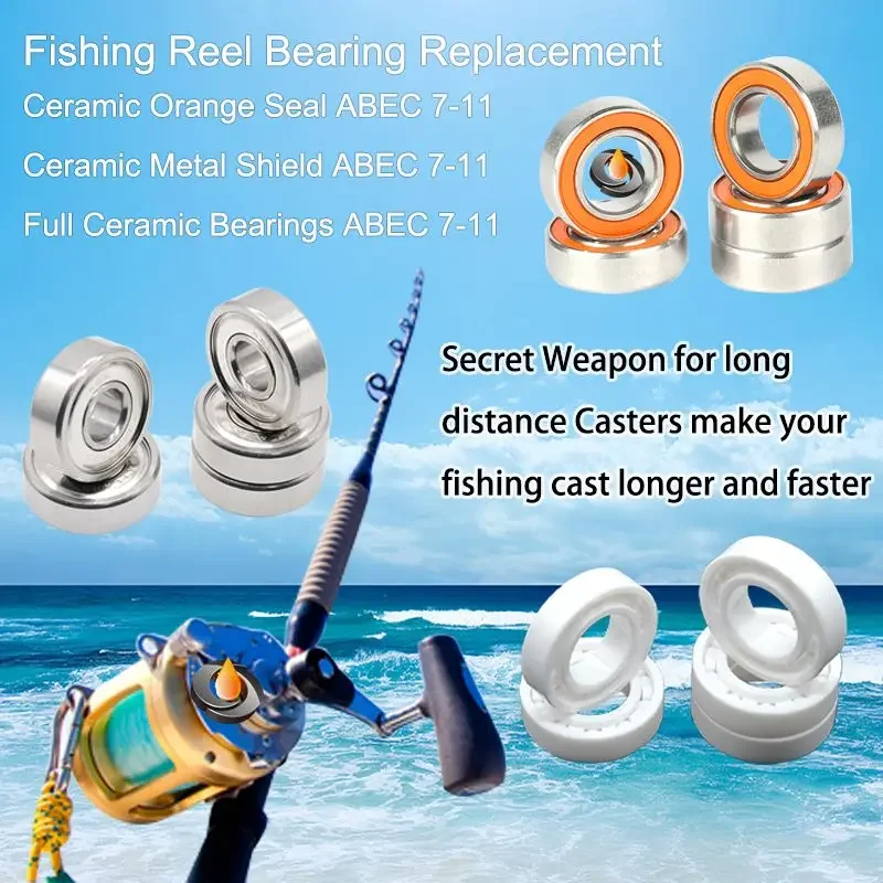 1Pcs 687 Ceramic Bearing 7x14x5  mm Full Ceramic Bearing  Fishing Reel Bearing