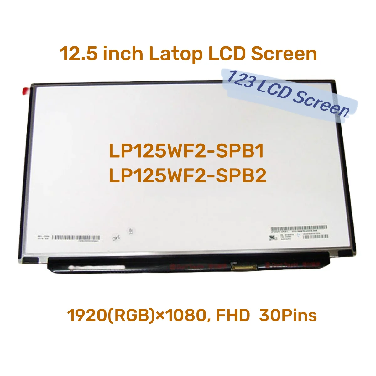 Original LP125WF2-SPB2 LP125WF2 SPB2 For Lenovo Thinkpad X240 X250 X260 X270 X280 FHD IPS LED SCREEN with FRU 00HM745 EDP 30pin