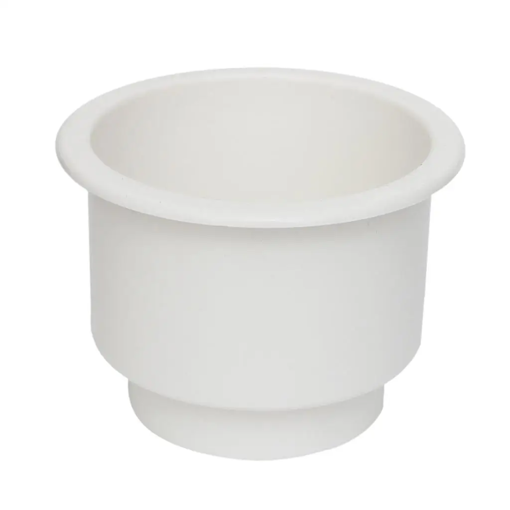 White No Holes Plastic Cup Drink Insert Boat RV Car Einfach zu installieren