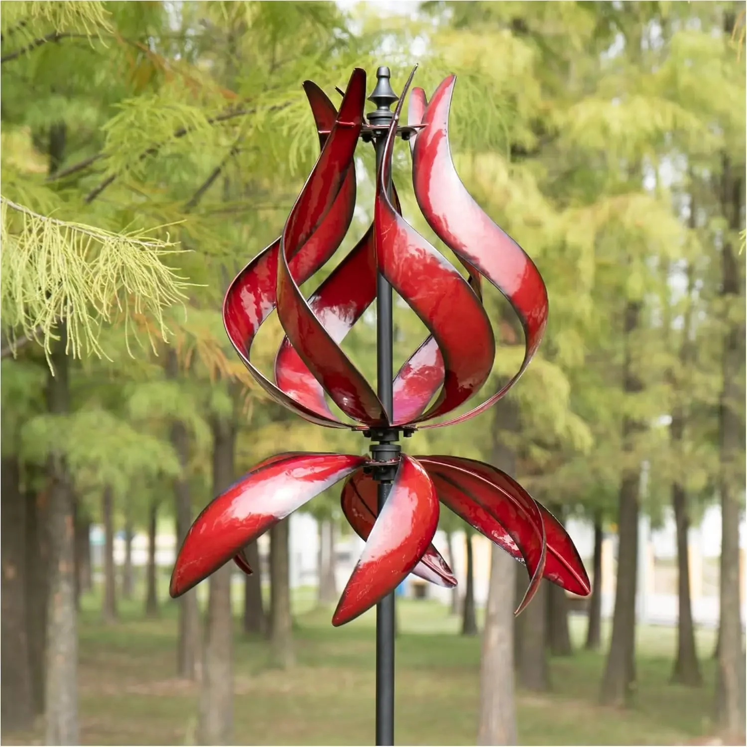 Yard Garden Wind Spinner - Large Outdoor Wind Sculptures Spinners, Tulip Ornament Windmill for Lawn Front Door, Gift Idea for Mo