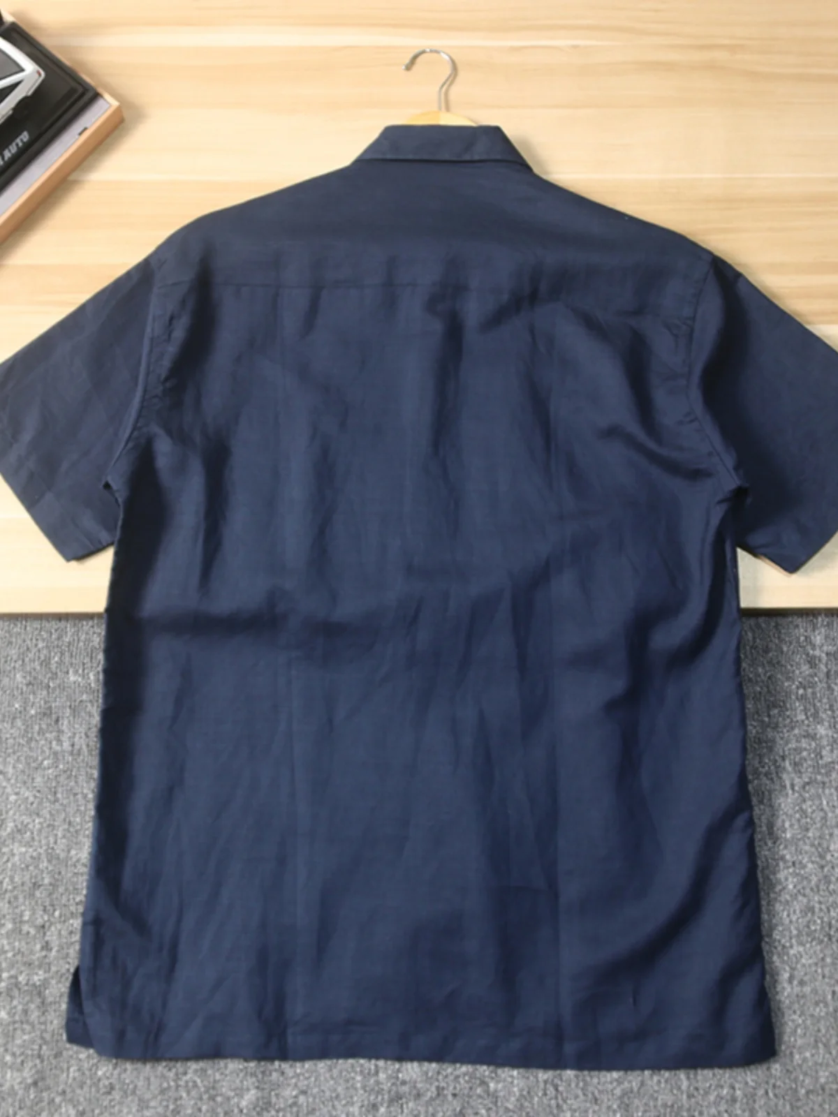 Men's American Retro Cotton Linen ort Sve irt Breathable Moisture Absorbent Summer Faion Casual Stand Fit Long Sl...