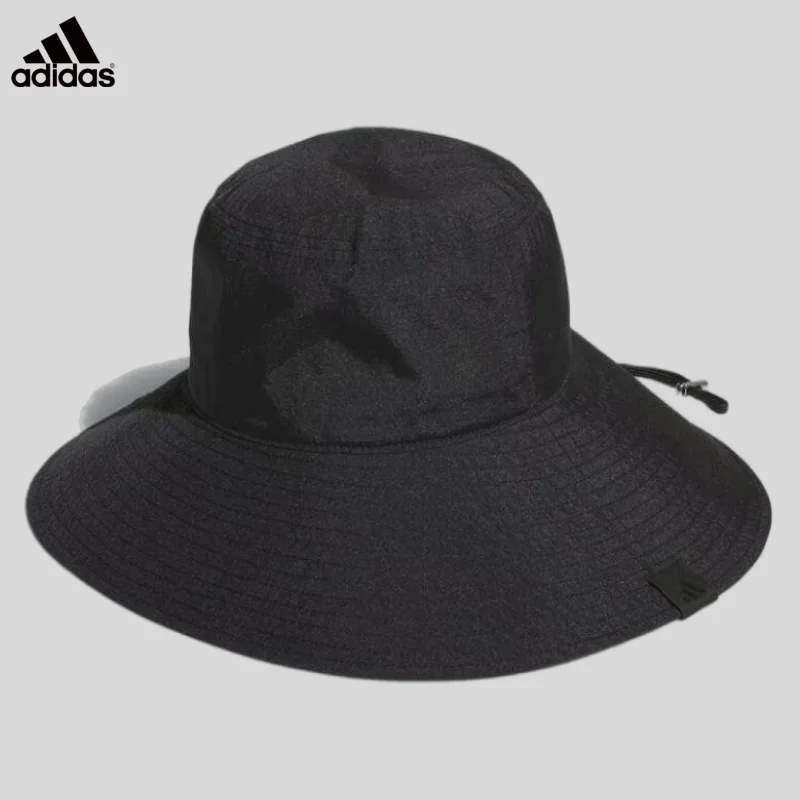 Adidas Damen UV-Schutz Bucket Hat – Schwarz mit Kinnriemen und breiter Krempe Anti KE7455